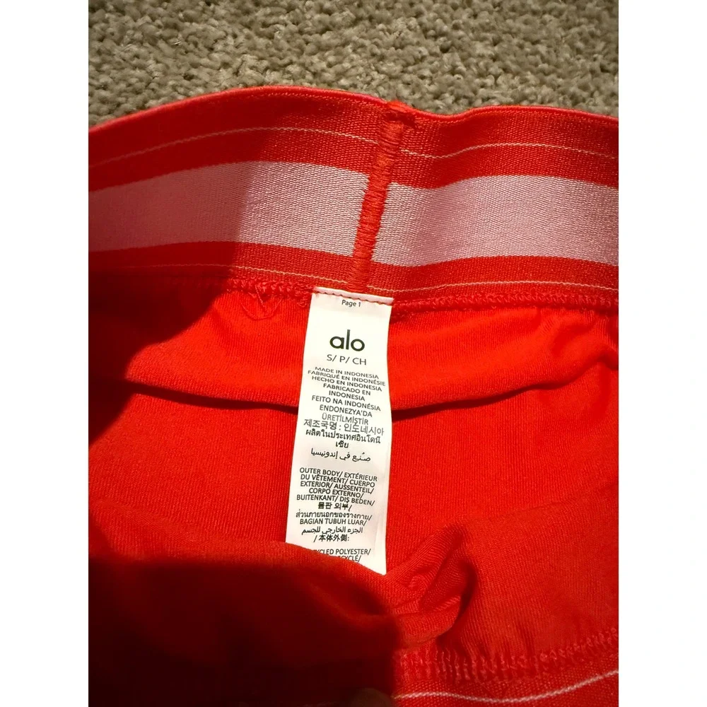 Alo Yoga Match Point Tennis Skirt Bright Red Athletic Skort Size S
